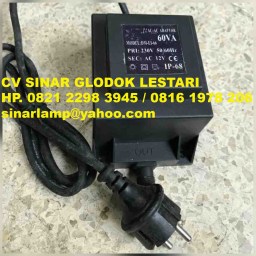 Trafo Lampu Kolam Renang Waterproof AC 12V 60VA Trafo Lampu Kolam Renang Waterproof AC 12V 60VA
